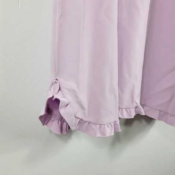 New Gal Meets Glam Emma Ruffle Peter Pan Collar Short Sleeve Sheath Dress Lilac - Picture 8 of 12